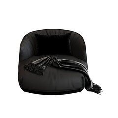 Naklejka premium armchair isolated on white background, comfortable furniture for home interior, 3D illustration, cg render 