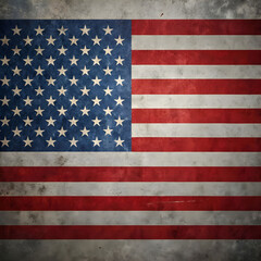 flat design grunge american flag background