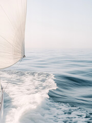 Obraz premium Background Aesthetics White, Mockup Cream, Packaging, Sea and Desert, Santorini, Ceramics, Vases, Beautiful Landscape and Interior, Picnic, Transparent Water,