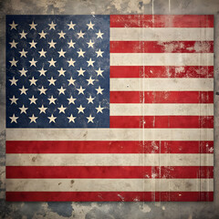 Fototapeta premium flat design grunge american flag background