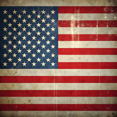 flat design grunge american flag background