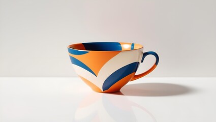  ceramic coffee cup close up view. Orange color ceramic coffee cup close up view. ceramic cup. Tea cup. a cup of tea on a saucer. cup of coffee