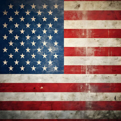 Naklejka premium flat design grunge american flag background