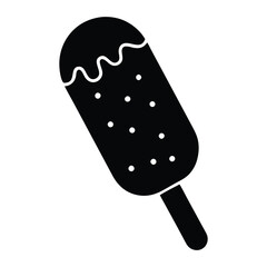 Chocolate ice cream vector illustration 