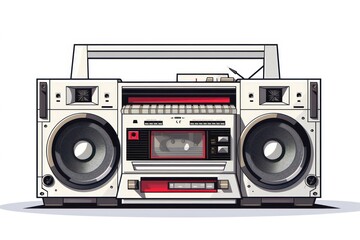 Fototapeta premium Electronics boombox stereo radio.