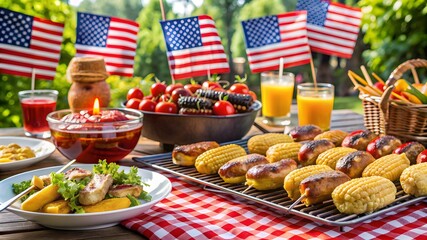 Delicious Summer Bbq and Patriotic 4 of July Cookout for a Festive Celebration