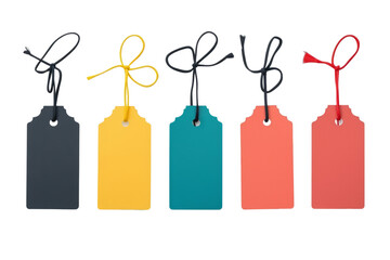 tags being used as price tags in a retail setting, with a focus on their legibility and stylish appearance.