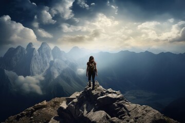 Mountain hiking landscape adventure.