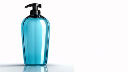 Obraz premium A solitary bottle of hair cleanser or conditioner on a plain background.