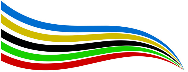 Colored rainbow wave symbol isolated - vector