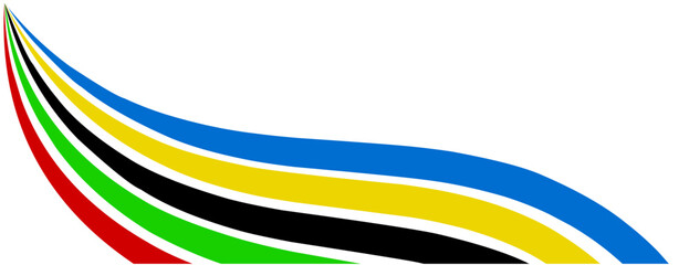 Colored rainbow wave symbol isolated - vector