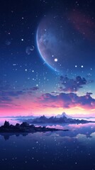 Galaxy landscape astronomy universe.