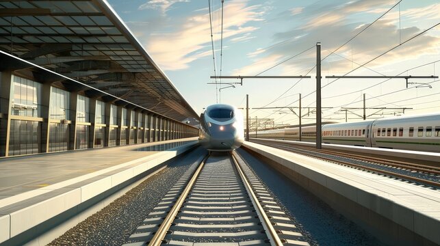 The adaptation of rail yards for high-speed rail services includes dedicated tracks, electrification infrastructure, and advanced signaling systems
