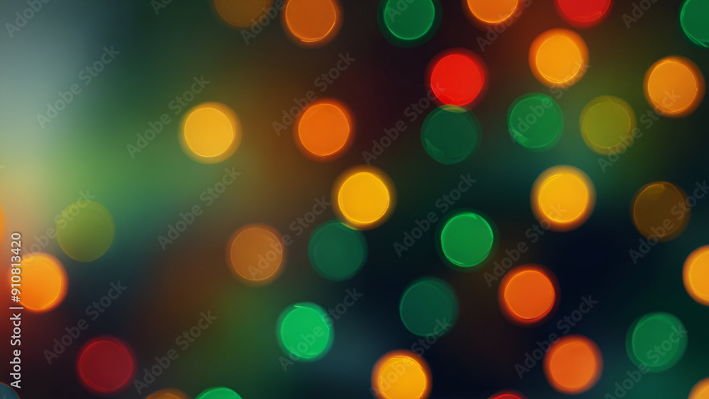 Poster abstract background with bokeh