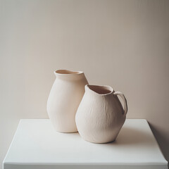  Background Aesthetics of white, Sea and Desert, Santorini, Ceramics, Vases