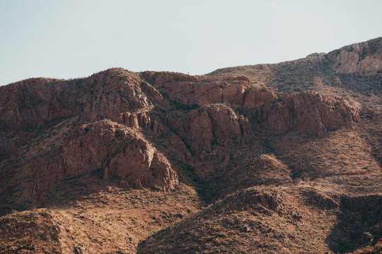 Dramatic Shot of Franklin Mountain in El Paso, Texas