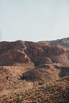 Vertical Shot of Franklin Mountains State Park in El Paso, Texas