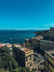 napoli view with a blue ocean in the background