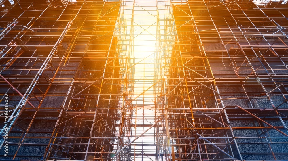 Poster the assembly of scaffolding aligns with environmental sustainability practices through recyclable ma