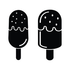 Chocolate ice cream vector illustration 