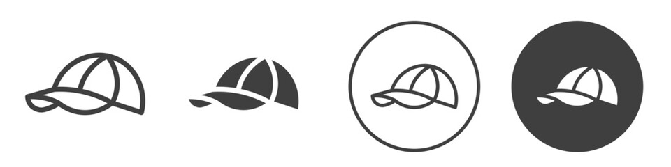 Baseball cap icon Vector illustration in black