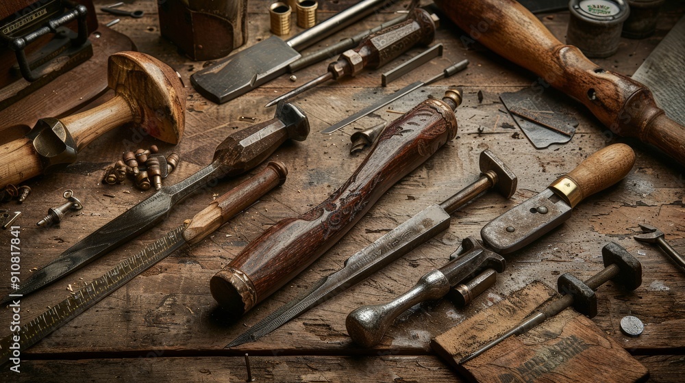 Poster the craftsmanship evident in vintage tools demonstrates the dedication to quality and functionality 