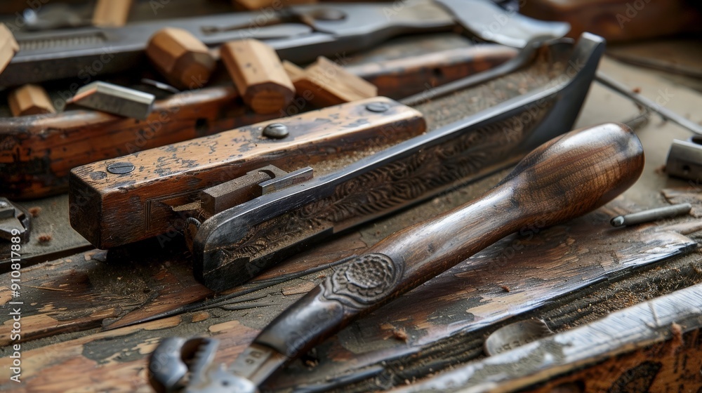 Poster the craftsmanship evident in vintage tools demonstrates the dedication to quality and functionality 