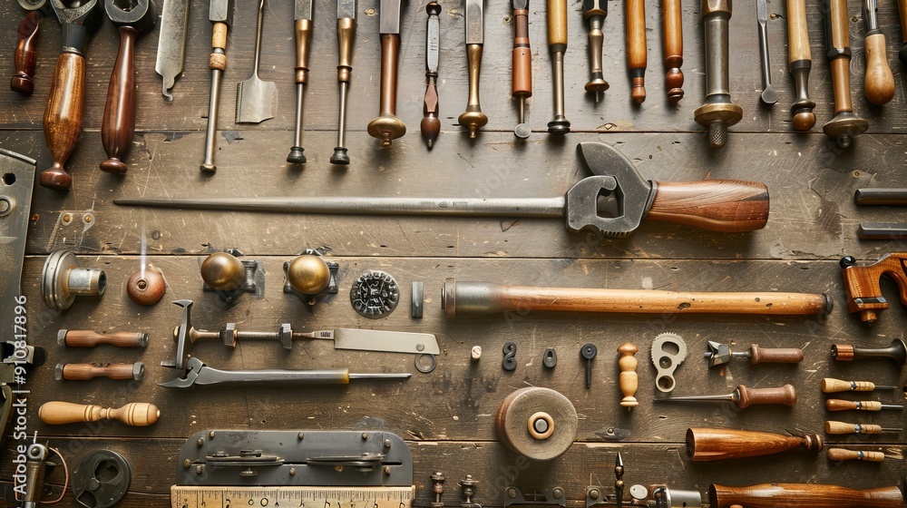 Poster the craftsmanship evident in vintage tools demonstrates the dedication to quality and functionality 