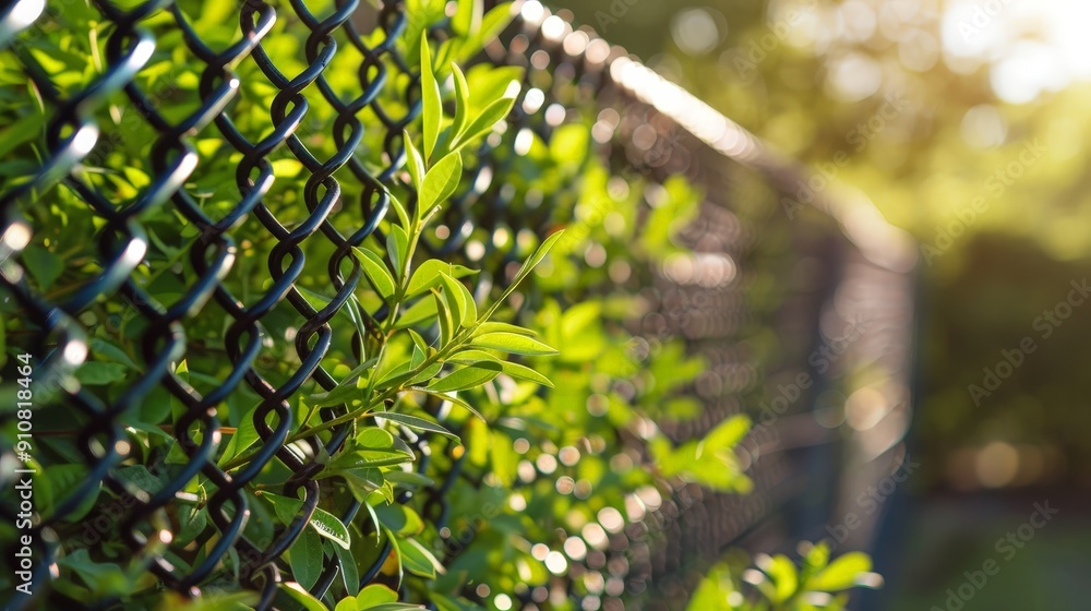 Poster the customization of chain link fences for residential privacy includes slatted inserts, privacy scr