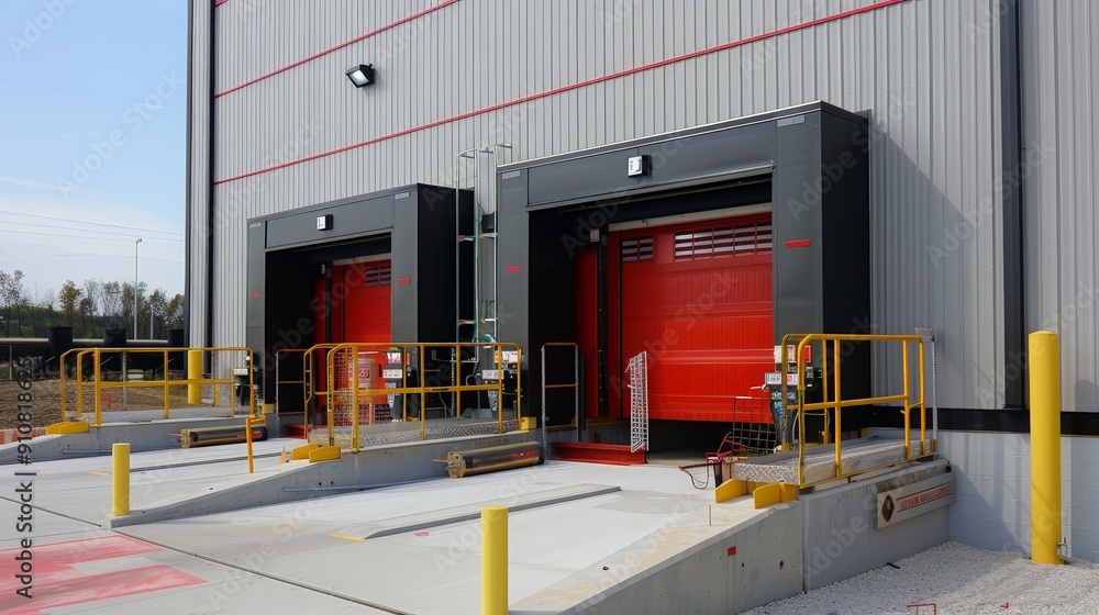 Poster the customization of loading dock configurations for hazardous materials handling includes safety en