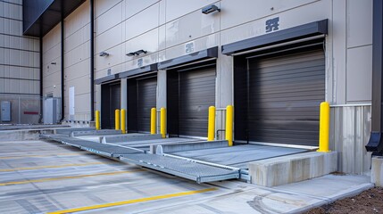 The customization of loading dock configurations for hazardous materials handling includes safety enclosures, spill containment systems,