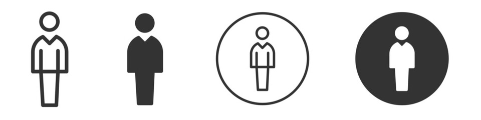 Businessman person icon Symbol set collection