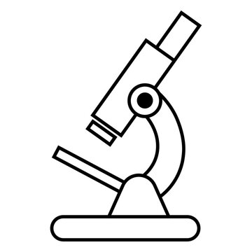 recommend clip art: 顕微鏡の線画アイコン