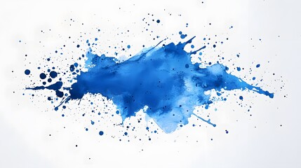 Obraz premium watercolor stain dark blue paint splatter 