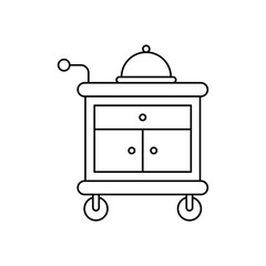 Food Trolley vector icon