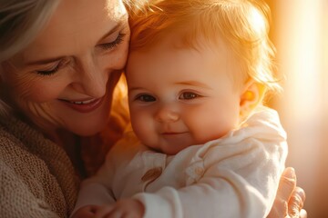 A heartwarming moment capturing three generations of women