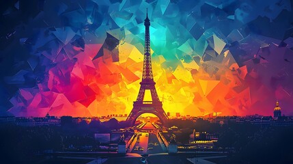 The 2024 Summer Olympics in Paris, France, are colorful. rainbow