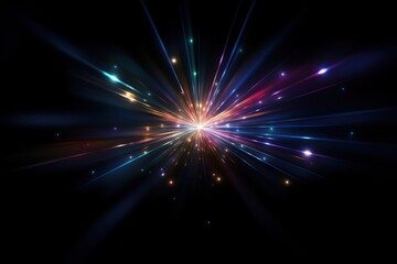 Naklejka premium Shiny metallic star rays light backgrounds fireworks.