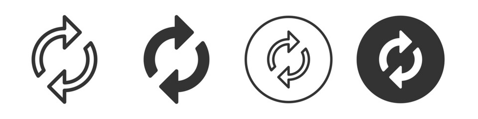 Update icon Flat logo set collection