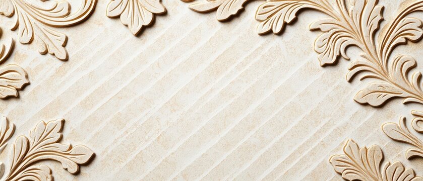 Minimal vintage greeting card with an empty design, showcasing elegant patterns and sunlight filtering through, perfect for a variety of occasions and heartfelt messages