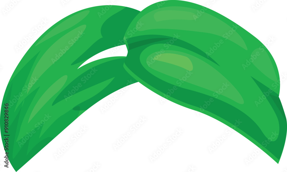 Poster two big green tropical leaves are overlapping, creating a negative space that can be used to display