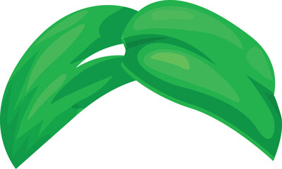 Two big green tropical leaves are overlapping, creating a negative space that can be used to display products or text