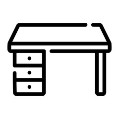 desk Line Icon