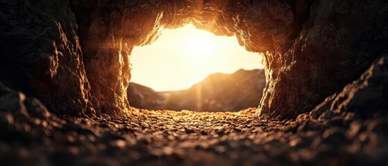 Strange and unique card template with an empty space, filled with quirky illustrations and sunlight filtering through, perfect for unconventional and creative greeting cards