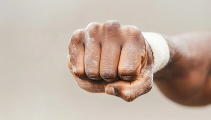Fototapeta premium Detailed Close-up of Sweatband Being Tied on Wrist, Pre-Exercise Preparation Concept,Generative Ai