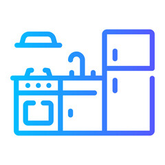 kitchen Line Gradient Icon