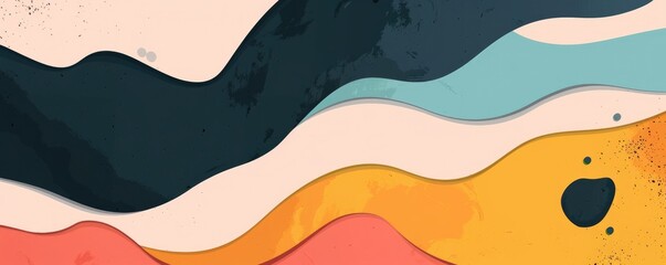 Abstract textures flat design top view art theme animation Splitcomplementary color scheme