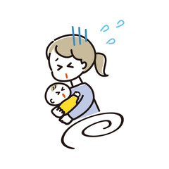 育児に奔走しているママ