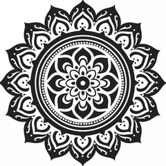 Mandala Simple Round Illustration Vector.