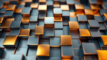 Fototapeta premium Golden Geometric Shapes With Borders Displaying Vintage Aesthetic